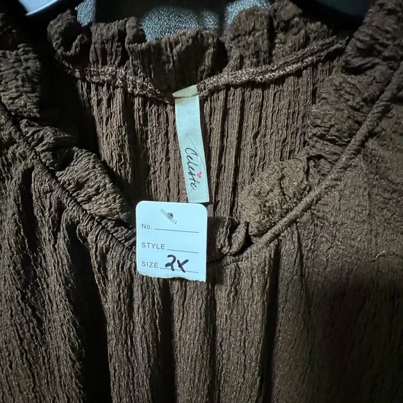 Celeste Chocolate Brown Long Sleeve Dress - Picture 5 of 9